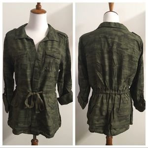 NWOT Sanctuary Green Camo Utility Jacket